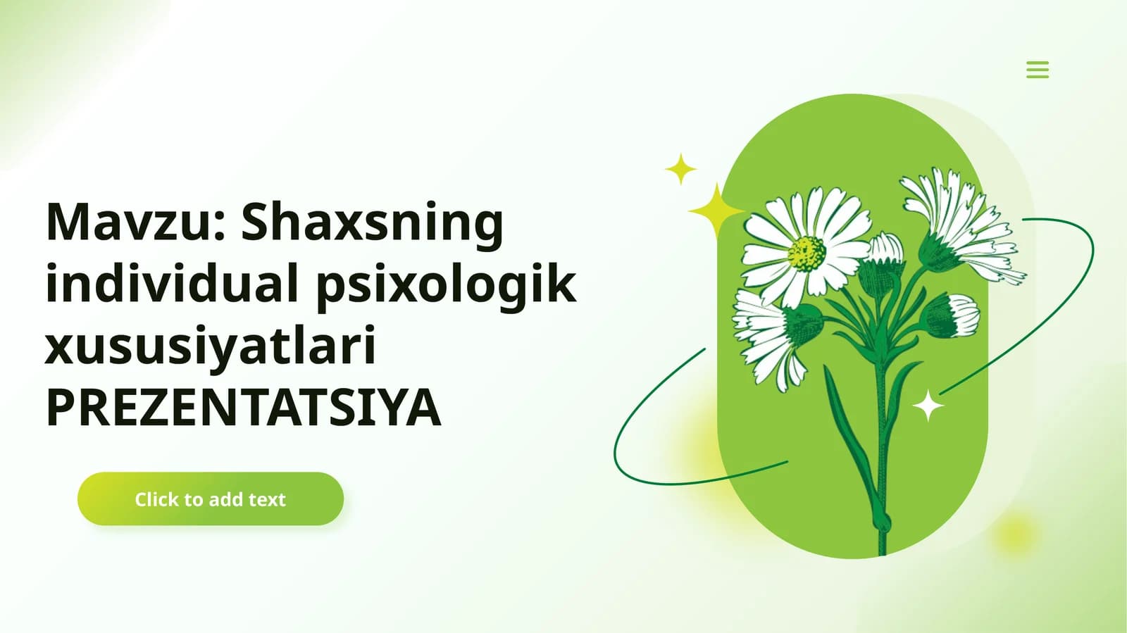 Shaxsning individual psixologik xususiyatlari