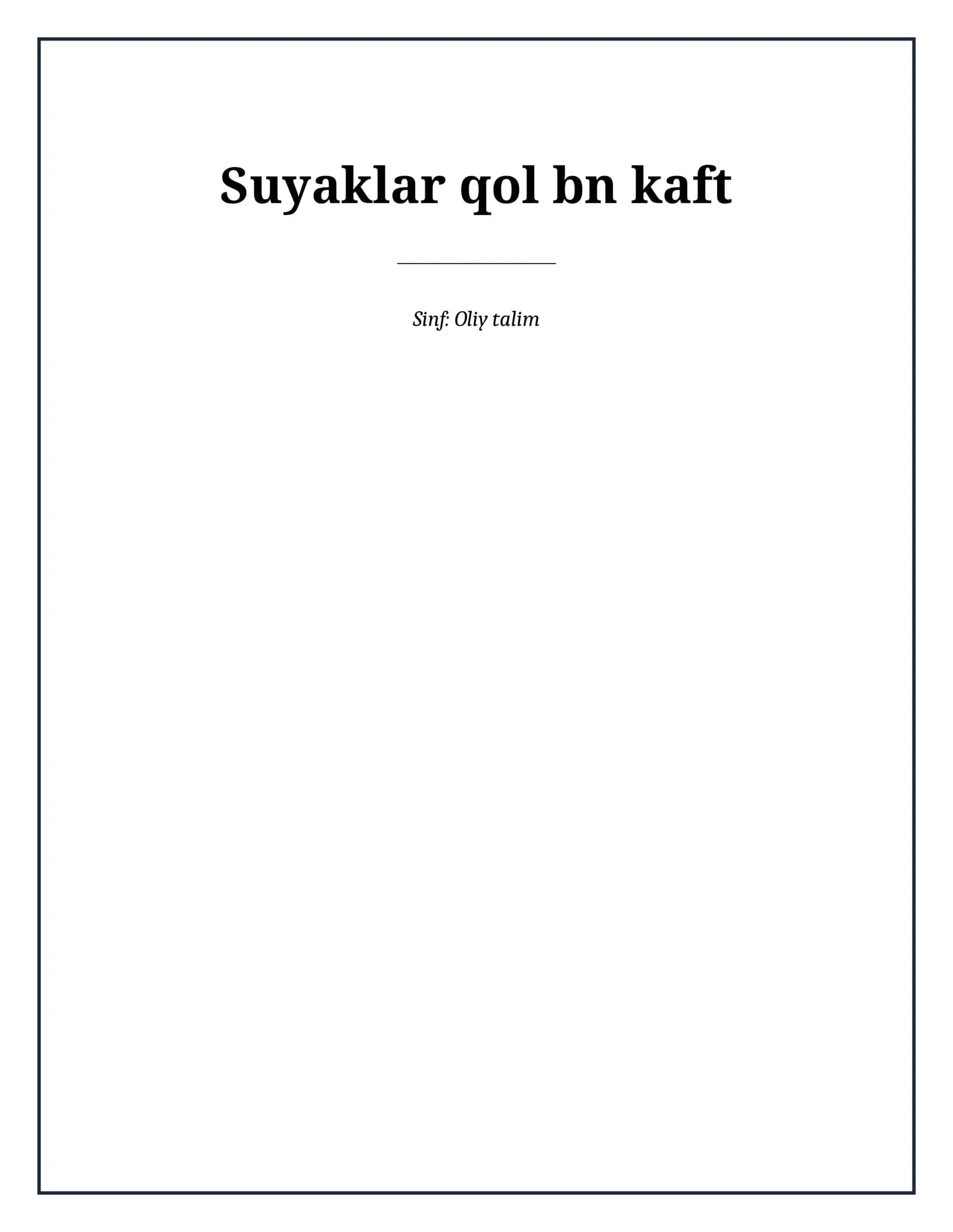 Lesson on Suyaklar qol bn kaft