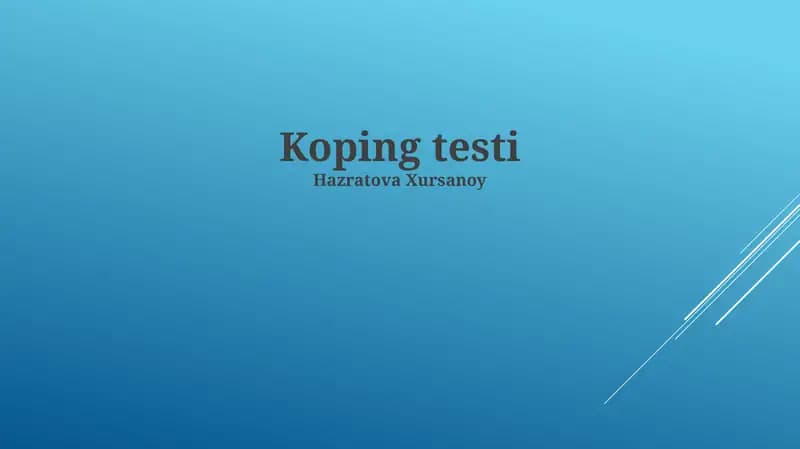 Koping testi
