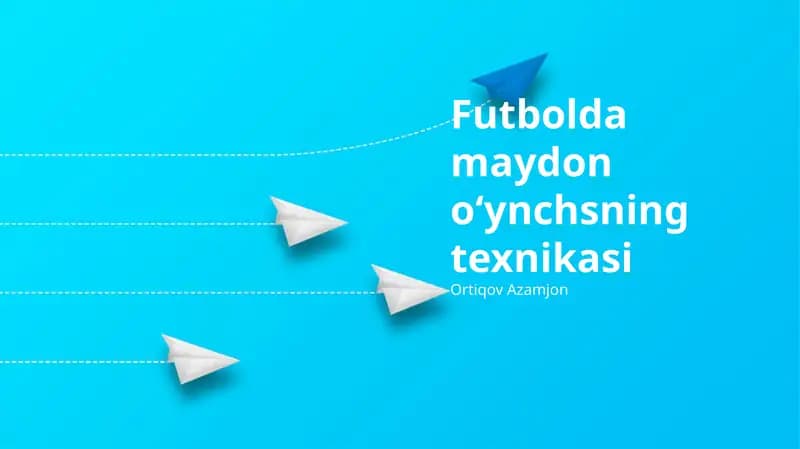Futbolda maydon oʻynchsning texnikasi