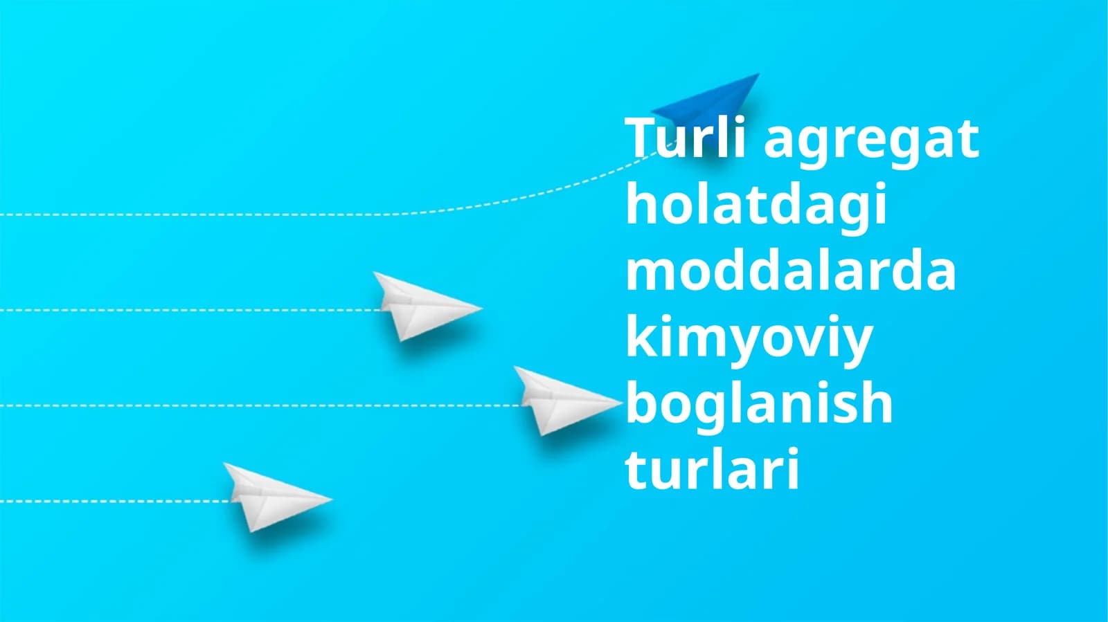 Turli agregat holatdagi moddalarda kimyoviy boglanish turlari