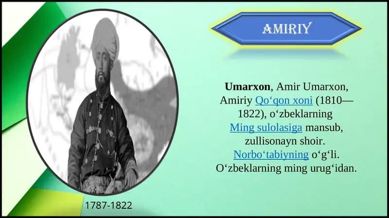 Amiriyning hayoti va ijodi