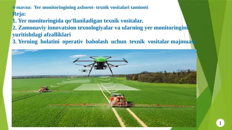 Yermonitoringining axborot-texnik vositalari taminoti