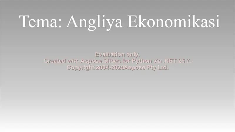 Angliya ekonomikası taqdimoti