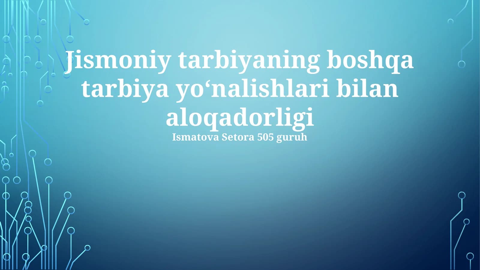 Jismoniy tarbiyaning boshqa tarbiya yo‘nalishlari bilan aloqadorligi