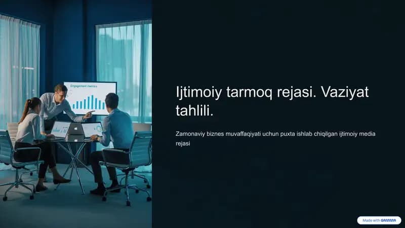Ijtimoiy Tarmoq Strategiyasi