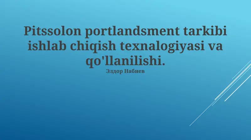 Pitssolon Portland Tsementi