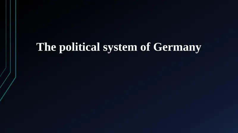 The political system of Germany