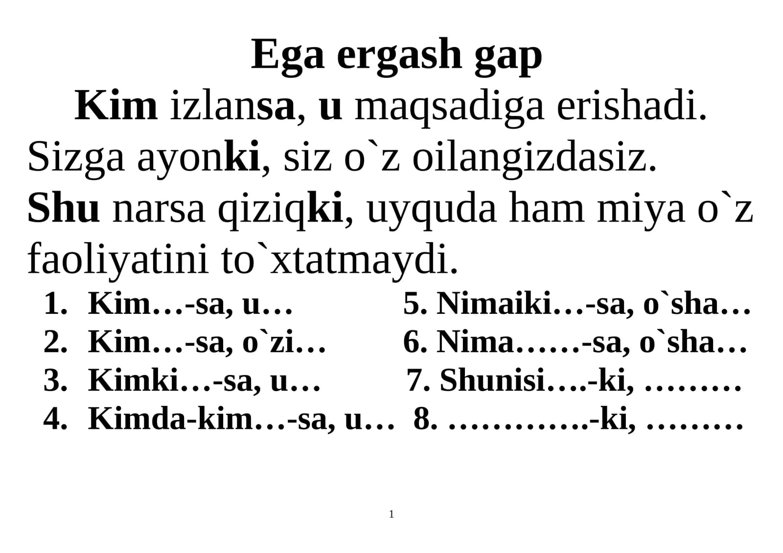 Aniqlovchi ergash gap