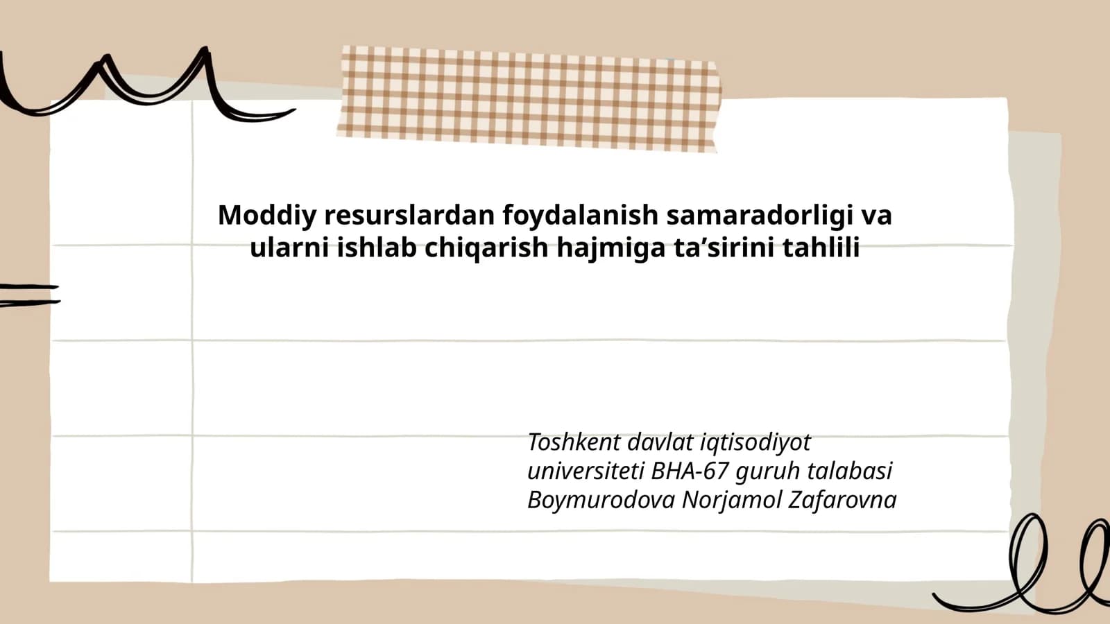 Moddiy resurslardan foydalanish samaradorligi va ularni ishlab chiqarish hajmiga taʼsirini tahlili