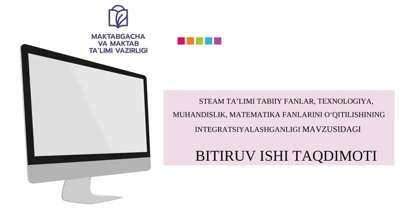 STEAM ta'limi tabiiy fanlar, Texnologiya, muhandislik, matematika, matematika fanlarini o'qitilishining integratsiyalashganligi.