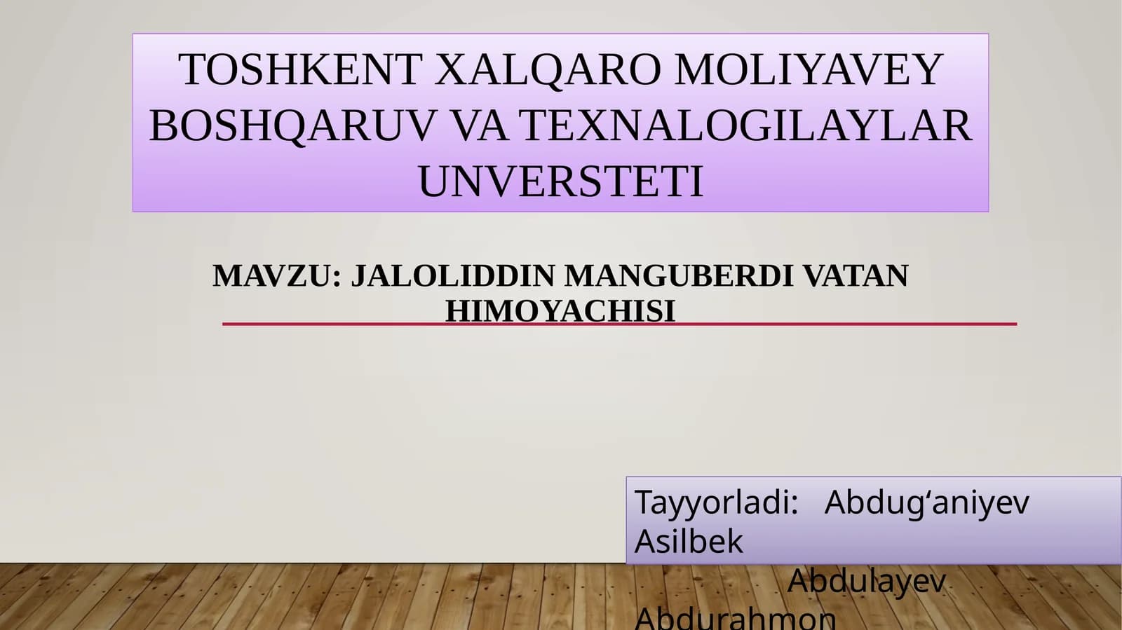 Jaloliddin Manguberdi vatan himoyachisi