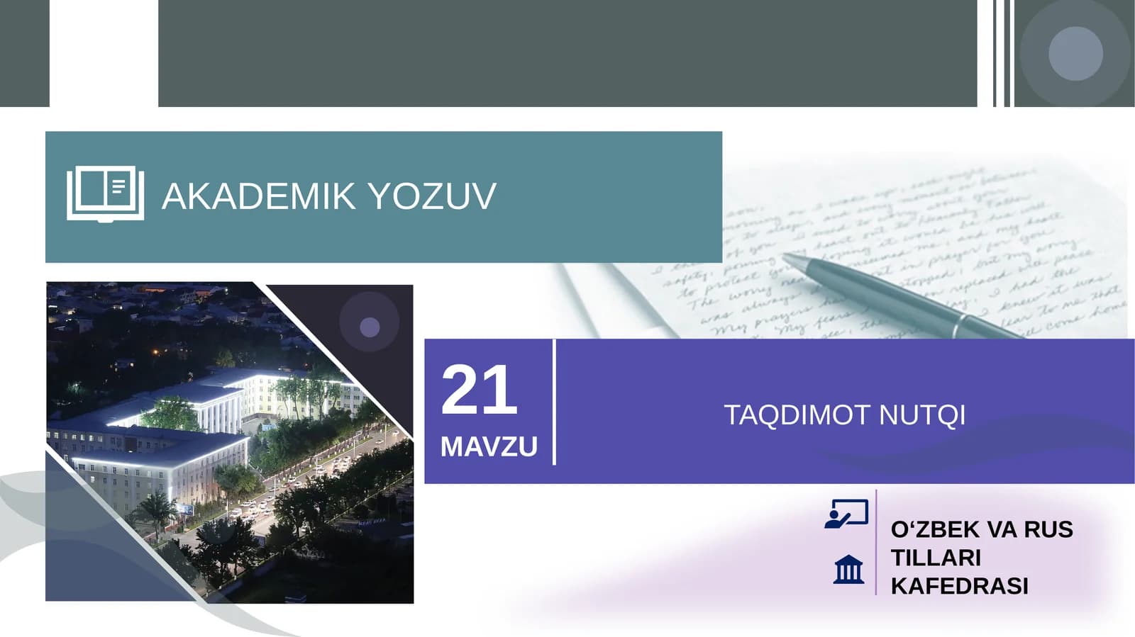 TAQDIMOT NUTQI