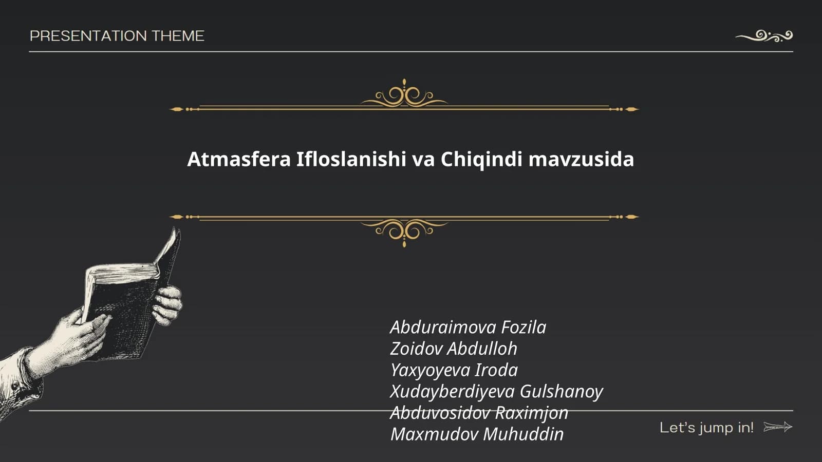 Atmosfera Ifloslanishi va Chiqindi Mavzusida