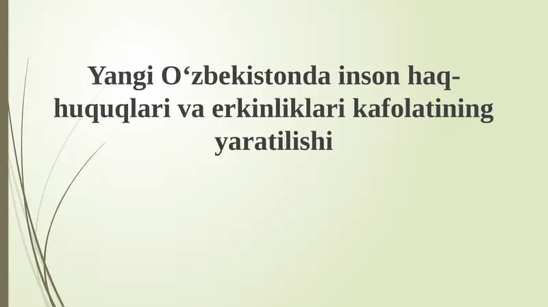 Konstitutsiyaviy islohotlar: Inson huquqlari uchun yangi asos