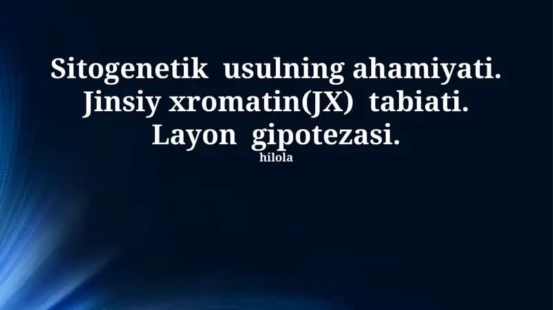 Sitogenetik usullar