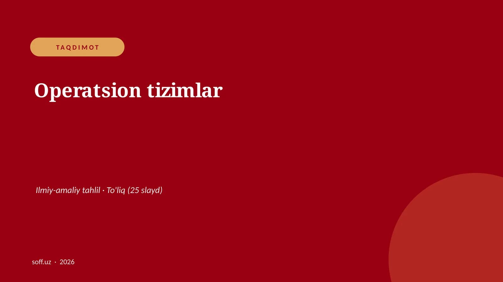 Operatsion tizimlar