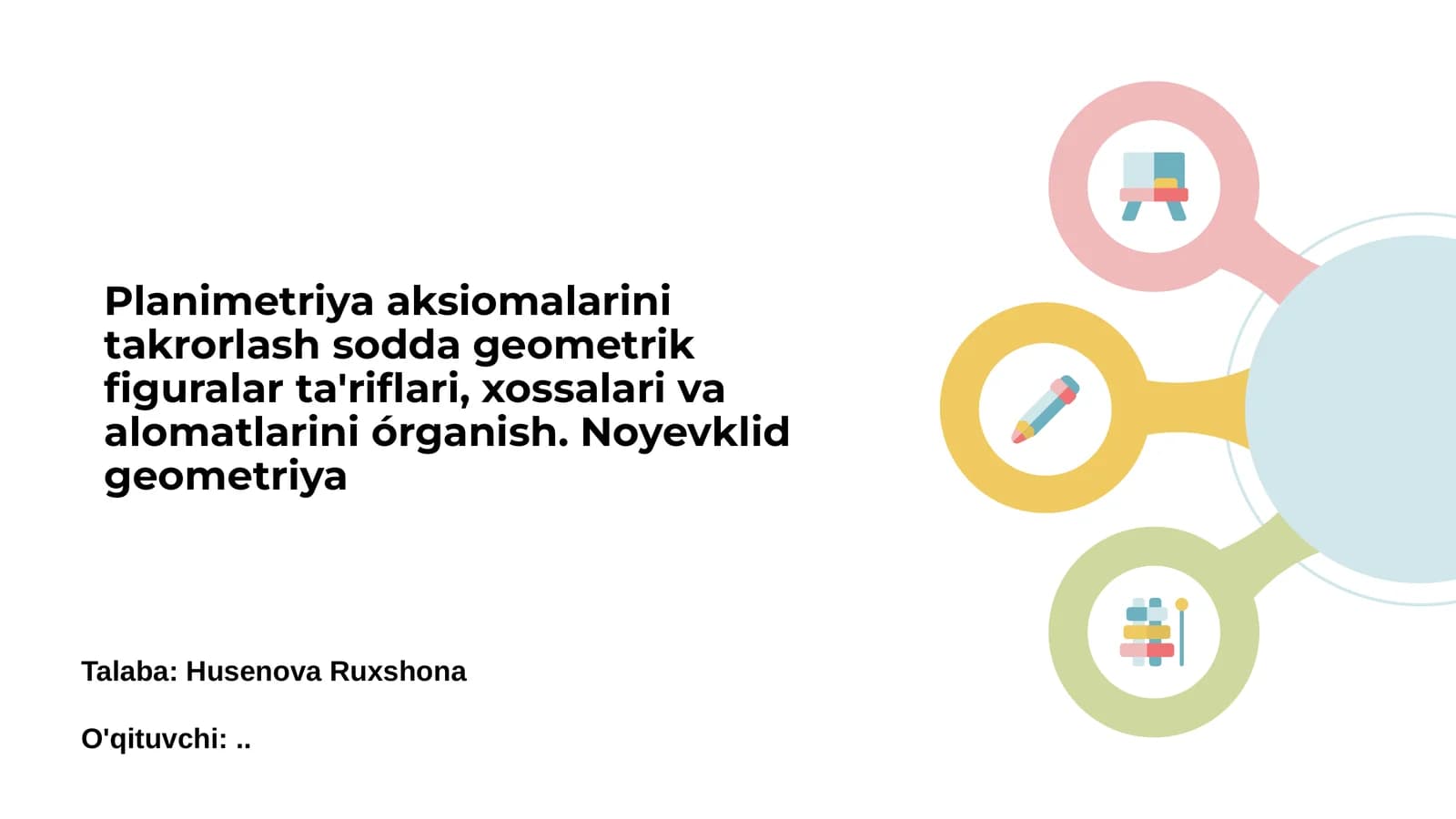 Planimetriya geometriyaning bir bo‘limi