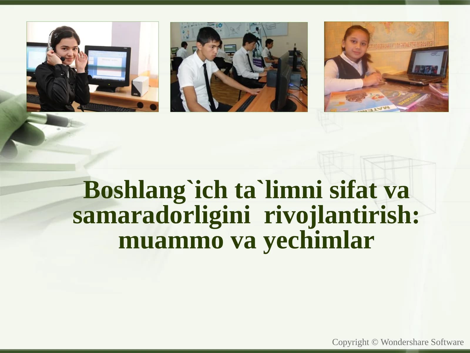 Boshlang`ich ta`limni sifat va samaradorligini  rivojlantirish: muammo va yechimlar