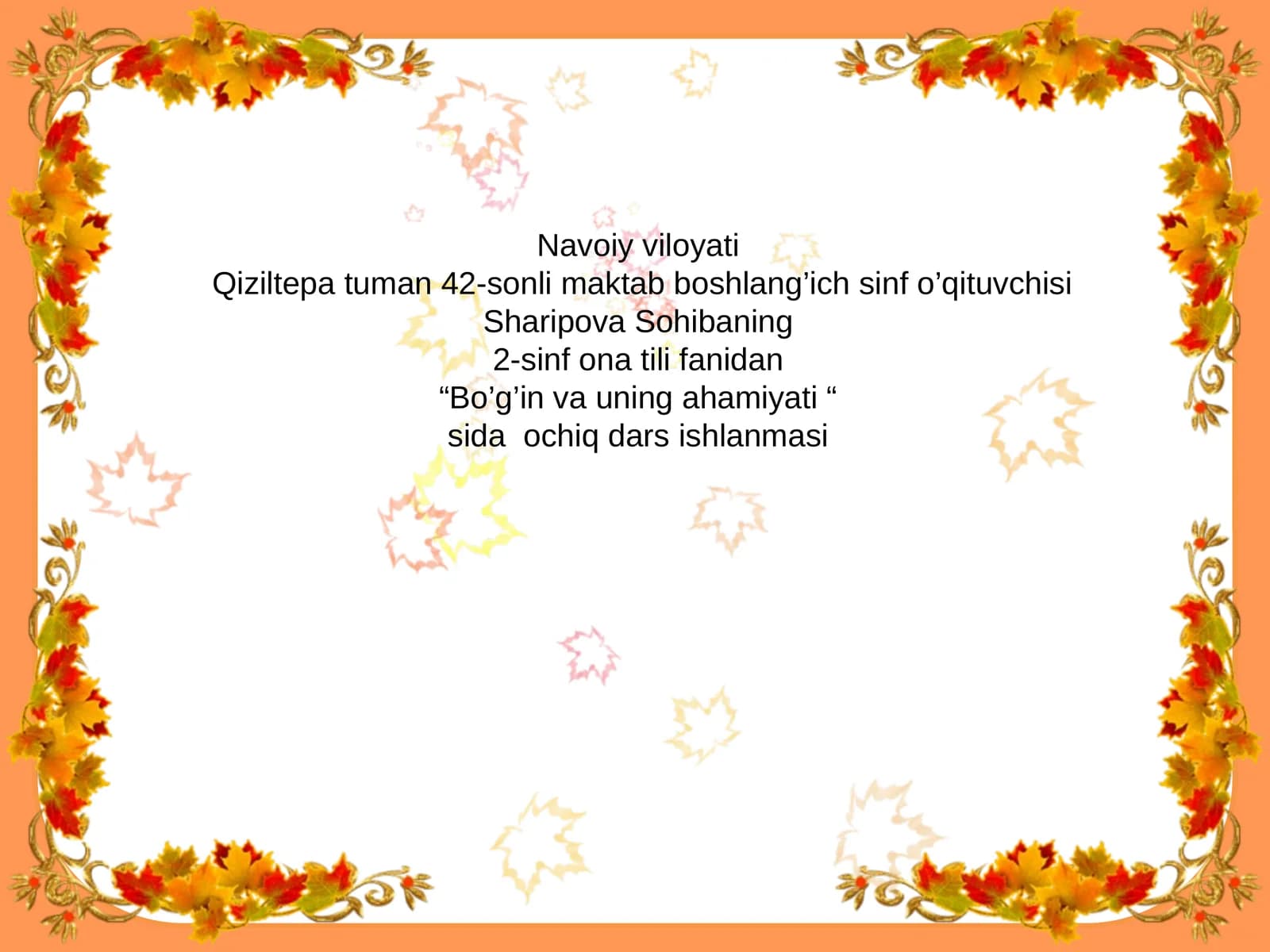 Bo’g’in va uning ahamiyati