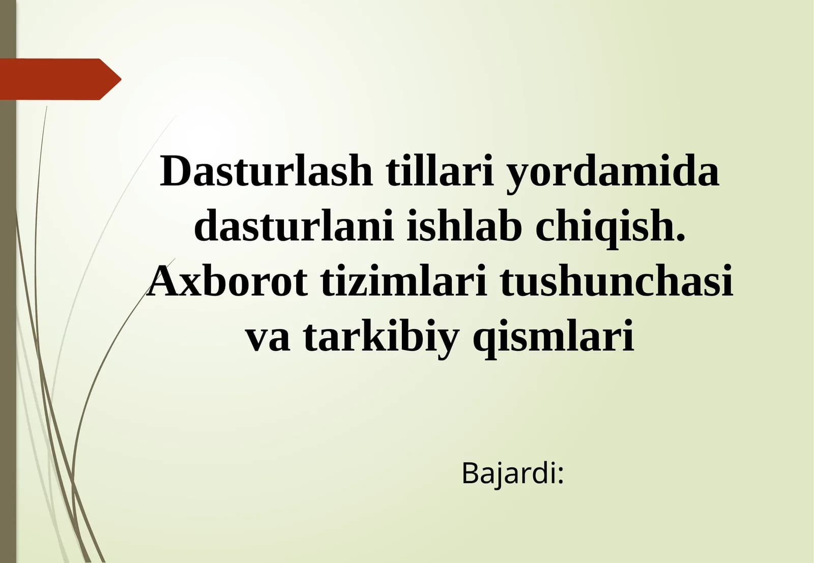 Dasturlash tillari va IDE