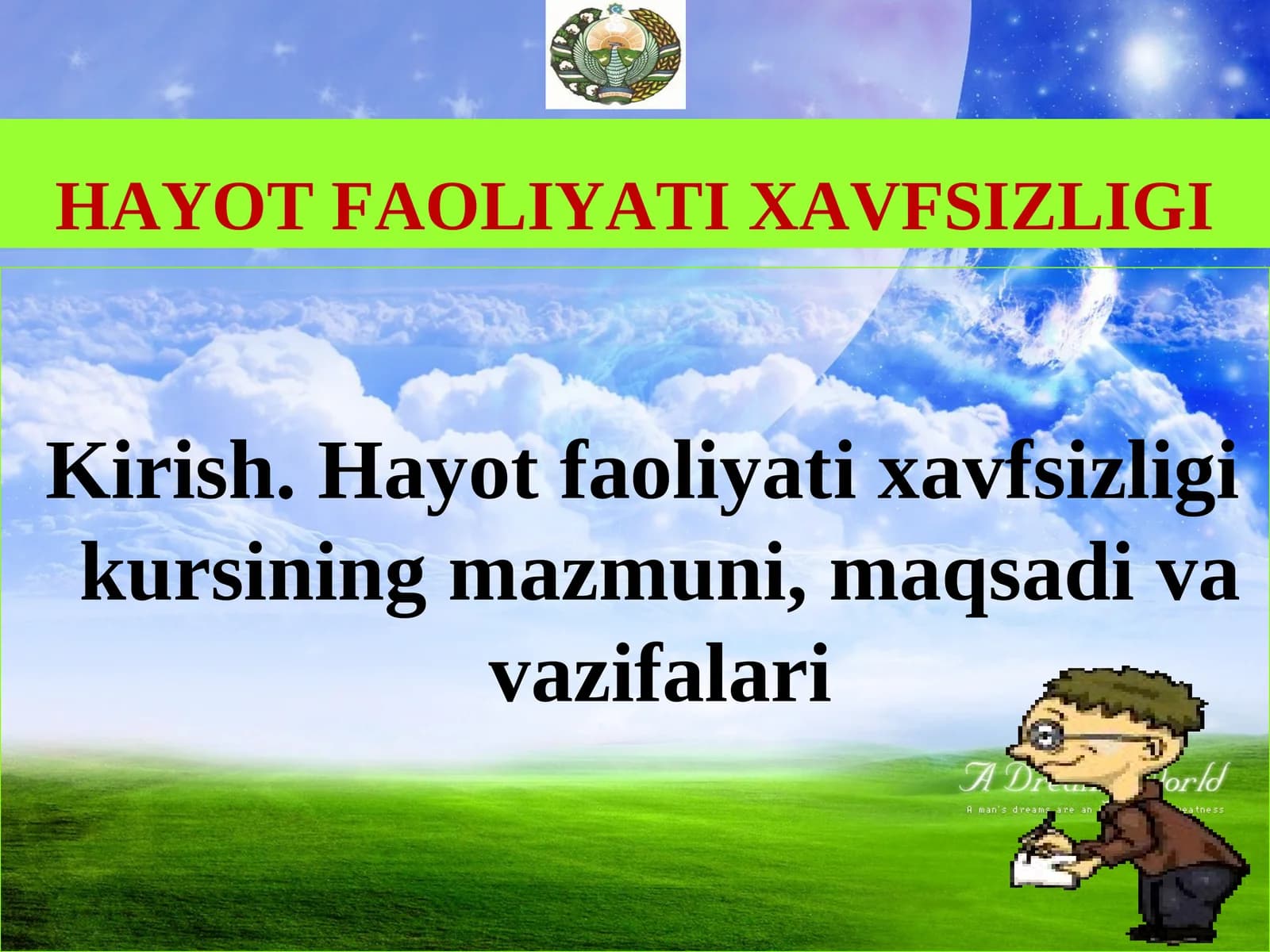 HAYOT FAOLIYATI XAVFSIZLIGI