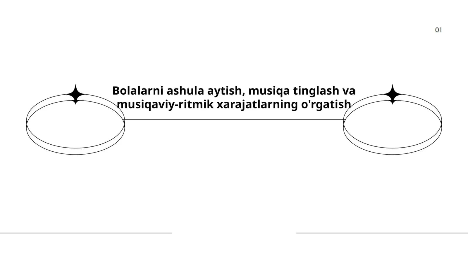 Bolalarni ashula aytish, musiqa tinglash va musiqaviy-ritmik xarajatlarning o'rgatish