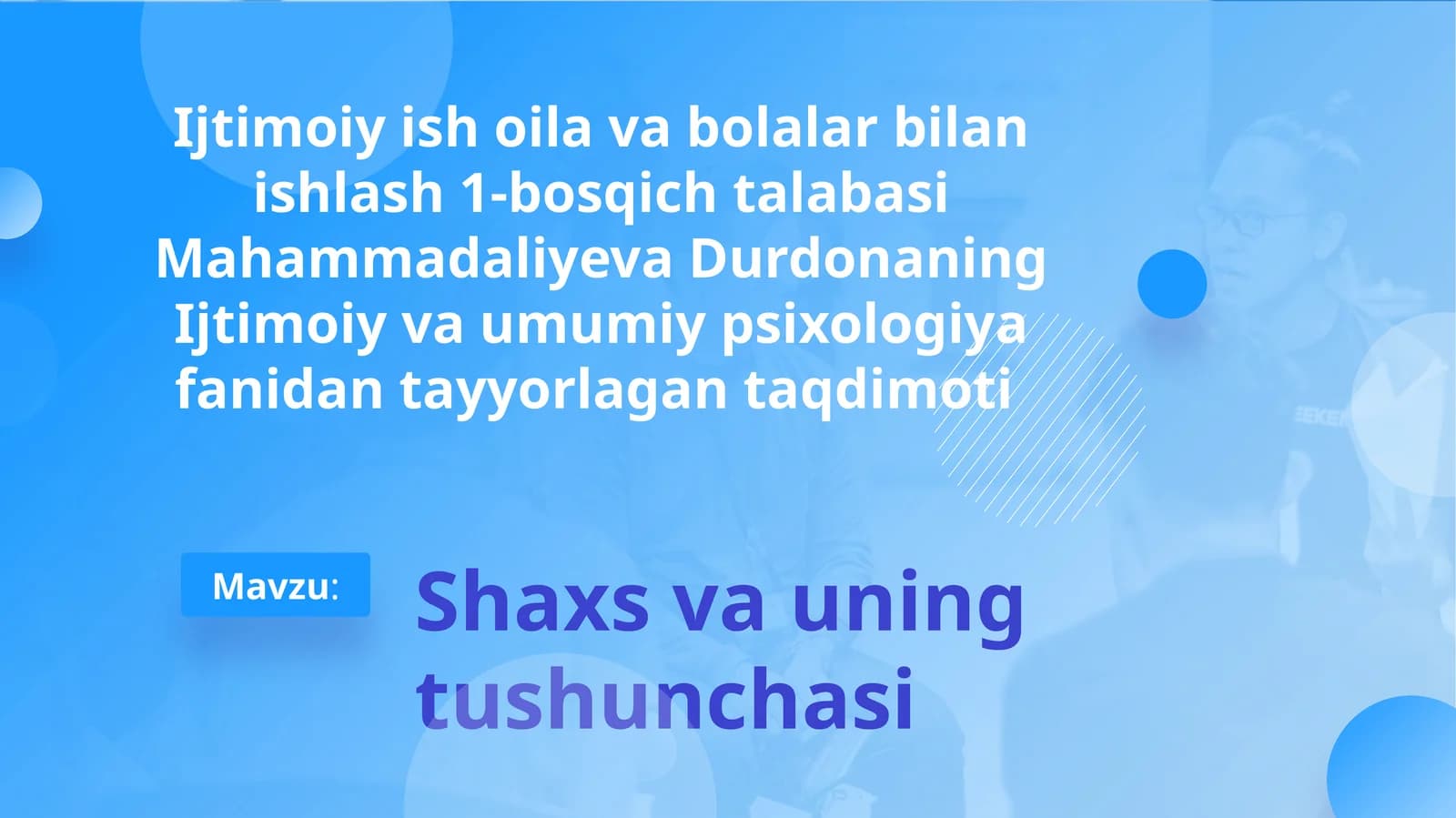 Shaxsvauningtushunchasi