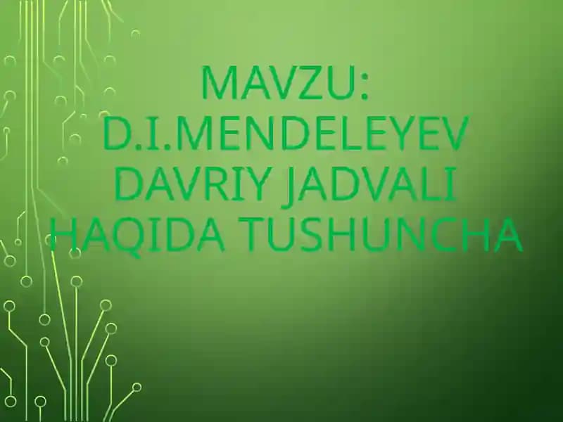 Mendeleyev davriy sistemasi