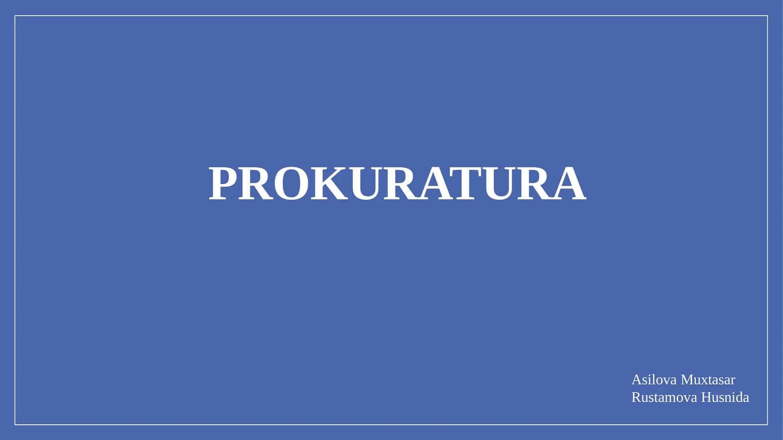 PROKURATURA