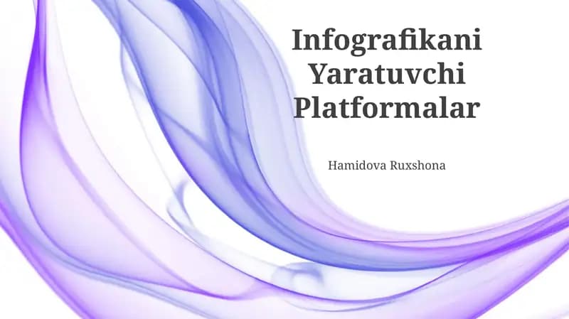 Infografikani Yaratuvchi Platformalar