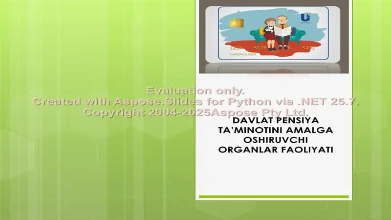 Davlat pensiya ta'minotini amalga oshiruvchi organlar
