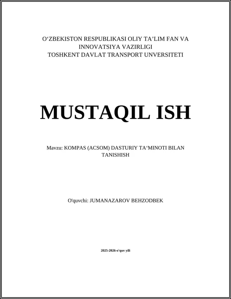 KOMPAS (ACSOM) DASTURI