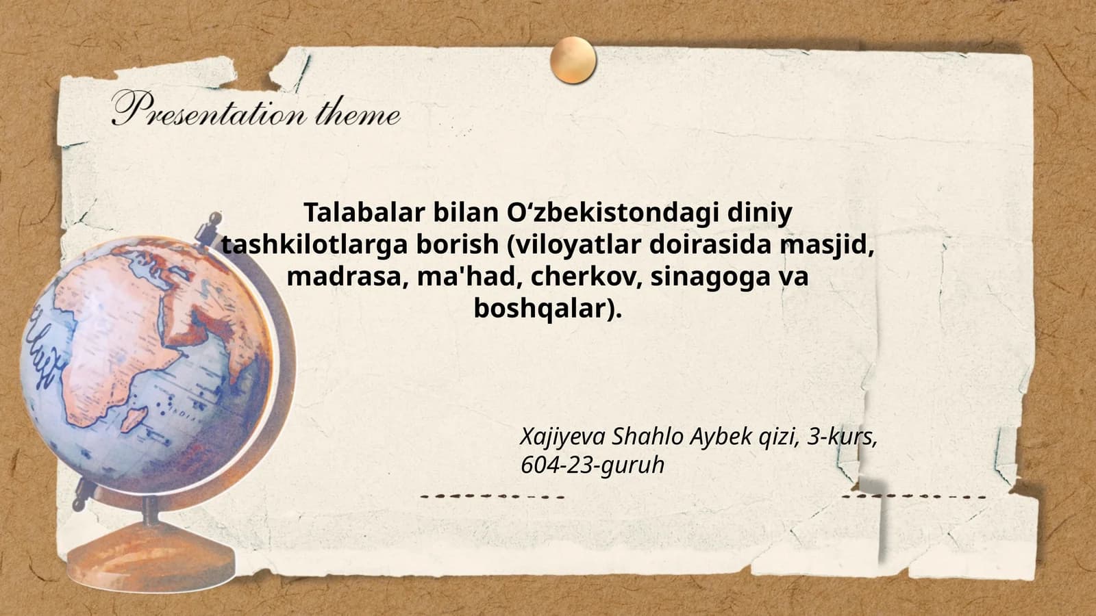 Oʻzbekistondagi diniy tashkilotlarga borish