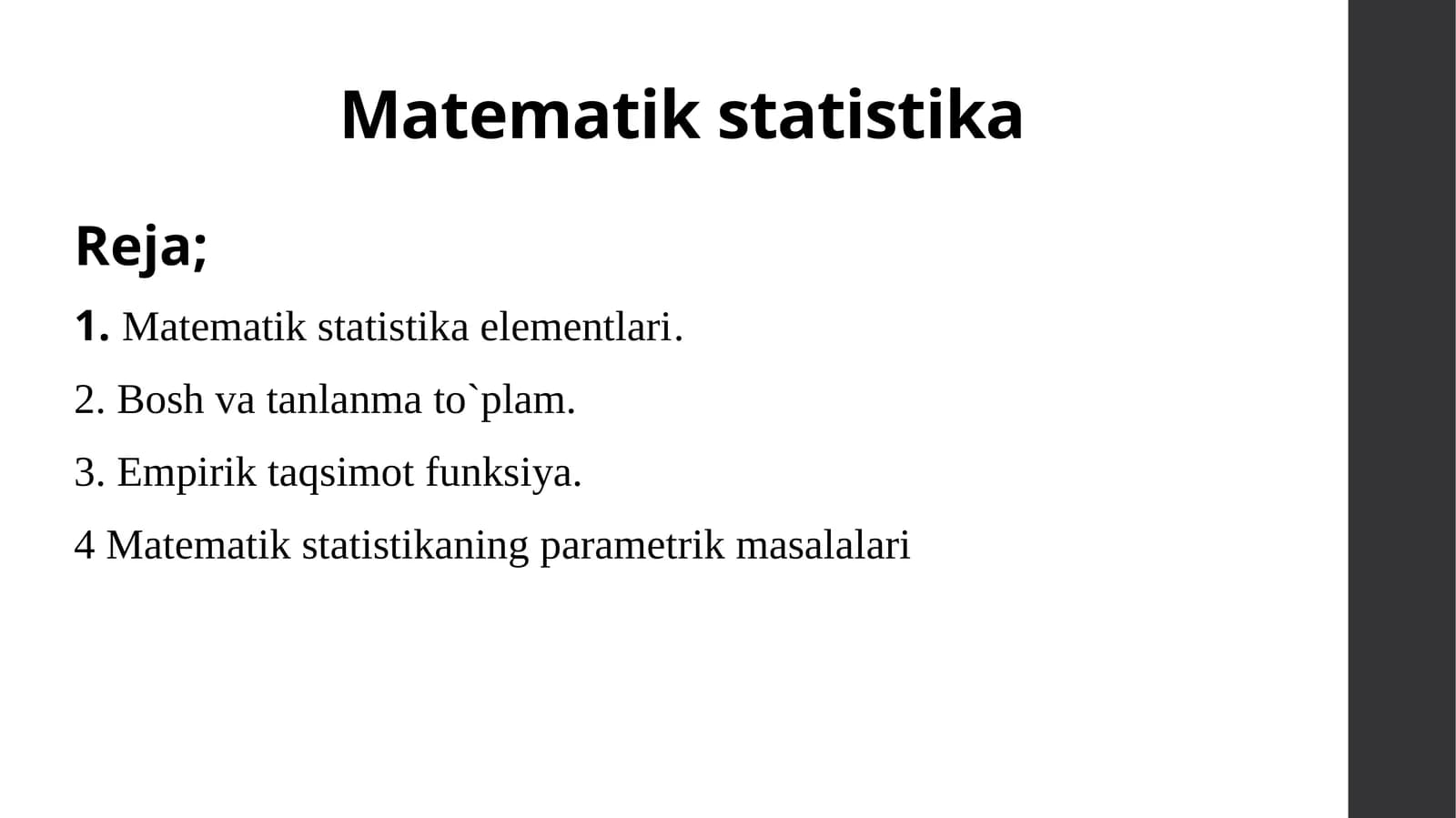 Matematik statistika