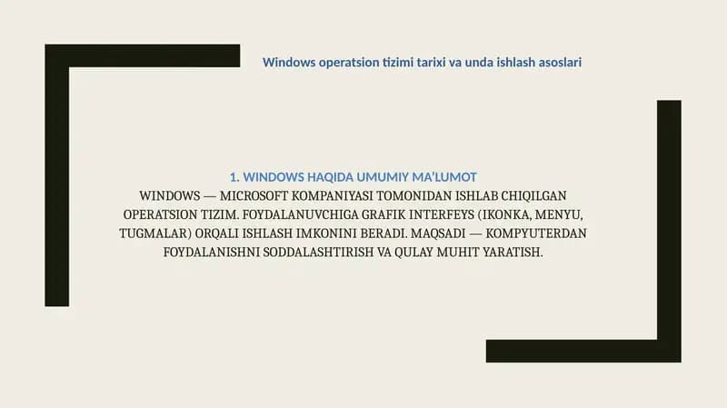 Windows