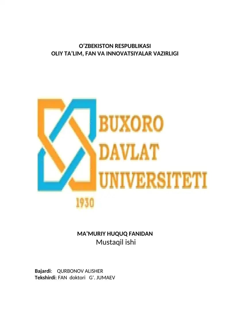 Ma’muriy tartib-taomillar tamoyillari