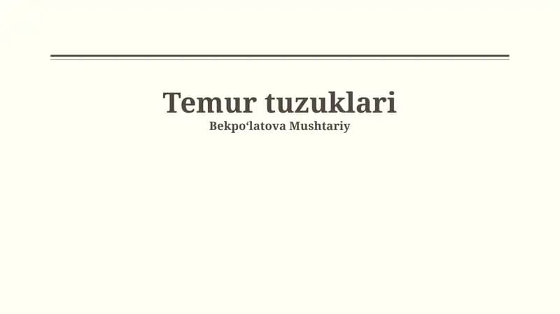 Temur tuzuklari