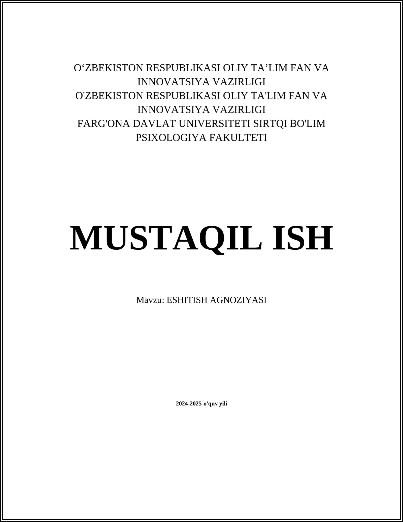 ESHITISH AGNOZIYASI