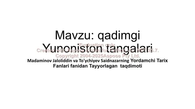 qadimgi Yunoniston tangalari