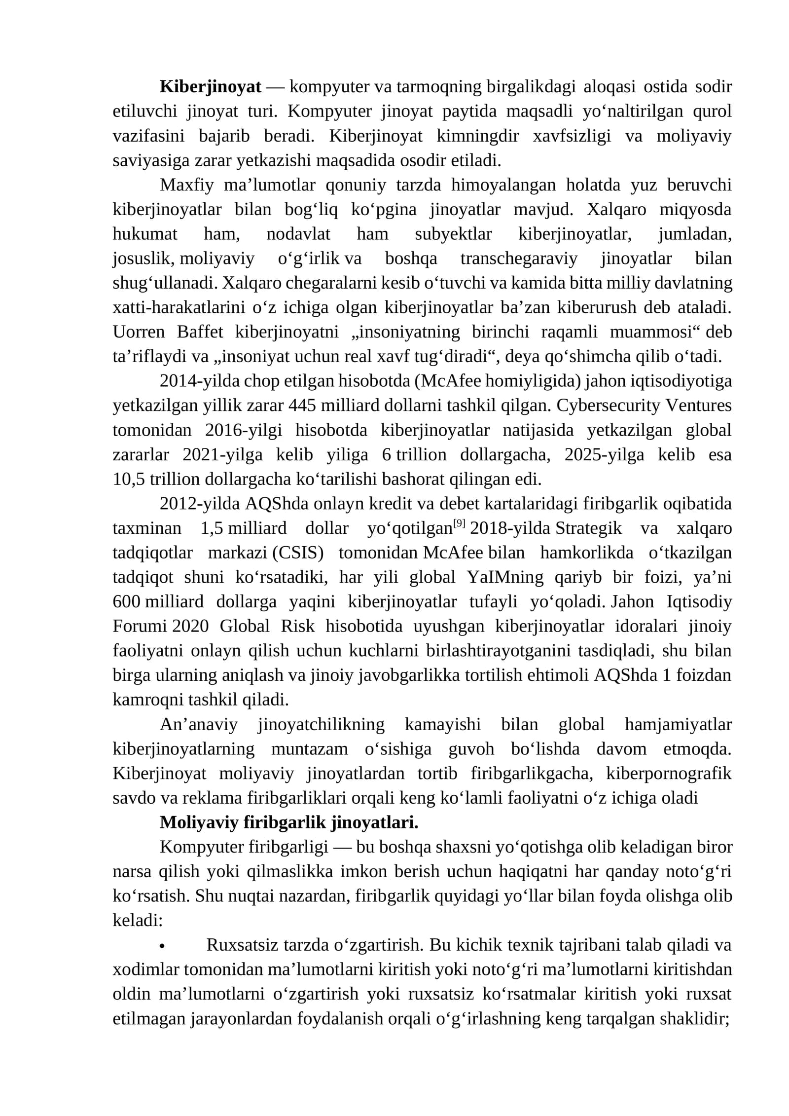 Kiberjinoyat