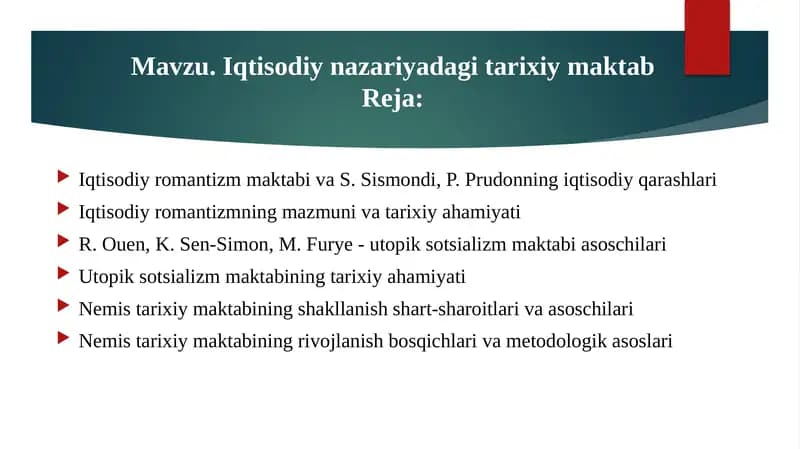 Iqtisodiynazariyadagitarixiymaktab