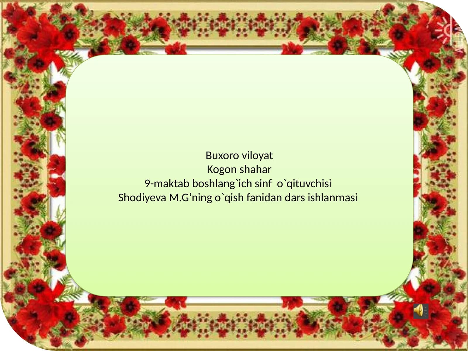 o'qish fanidan dars ishlanmasi