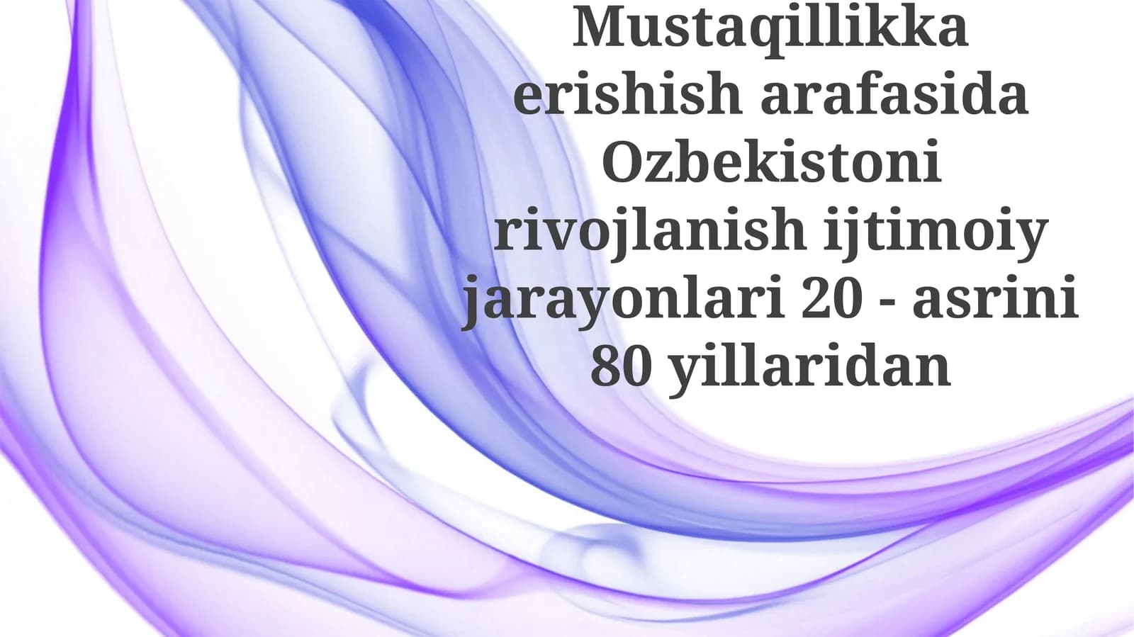 O'zbekiston Mustaqilligiga ta'sir