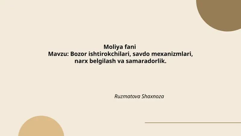 Moliya fani