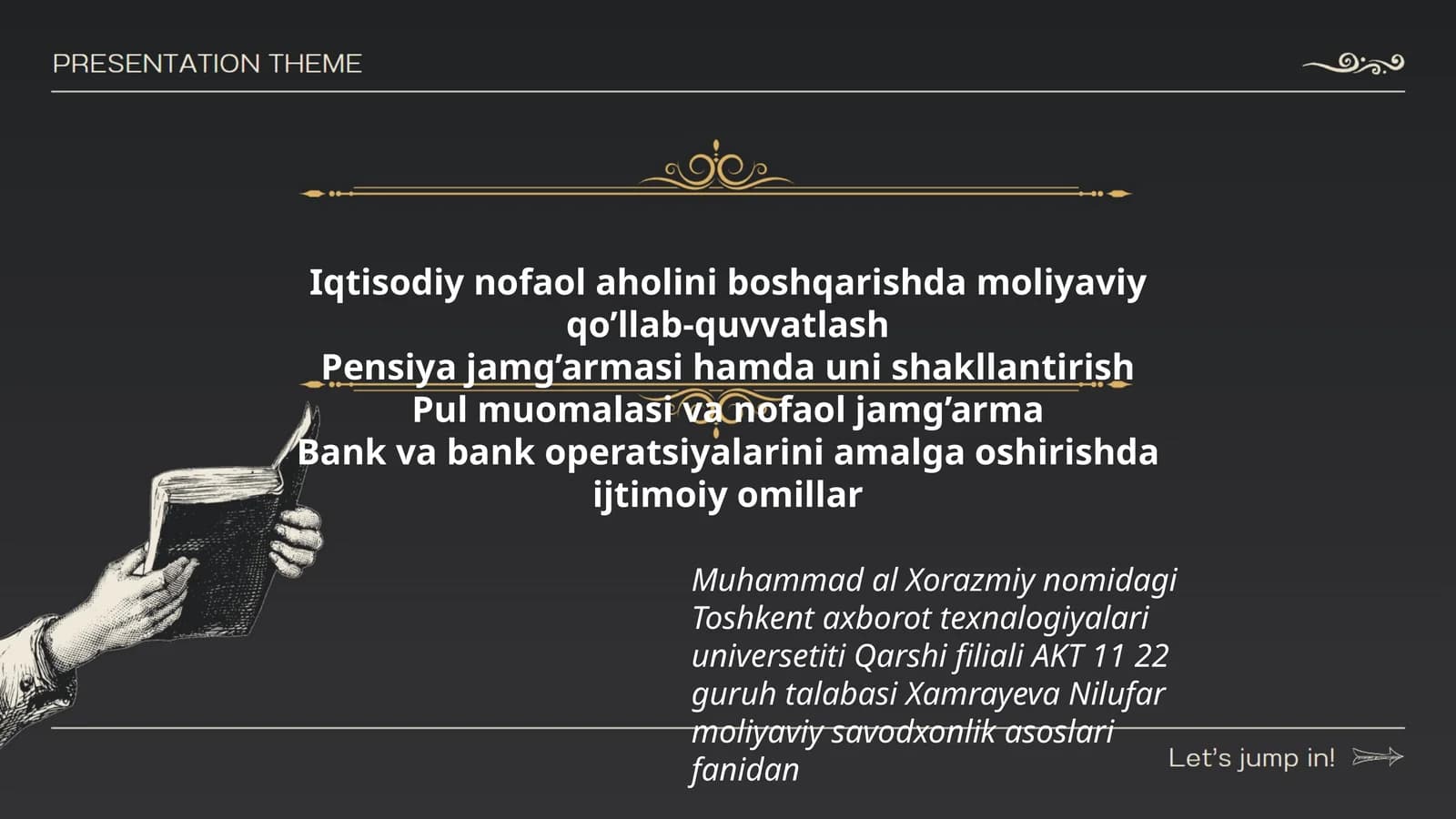 Moliyaviy qo’llab-quvvatlash