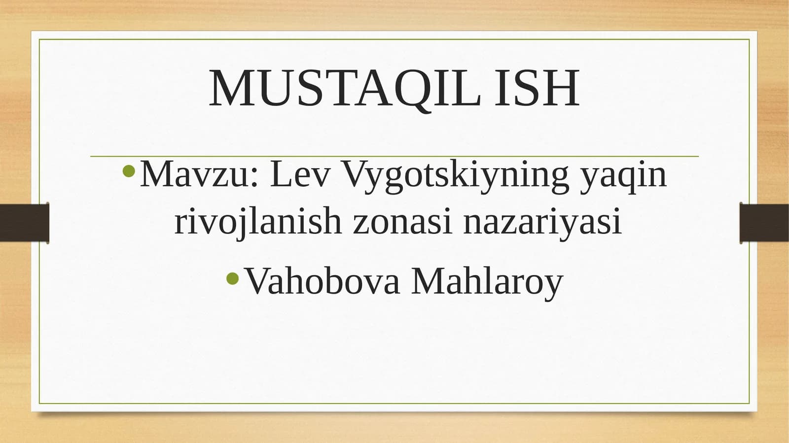 Lev Vygotskiyning yaqin rivojlanish zonasi nazariyasi