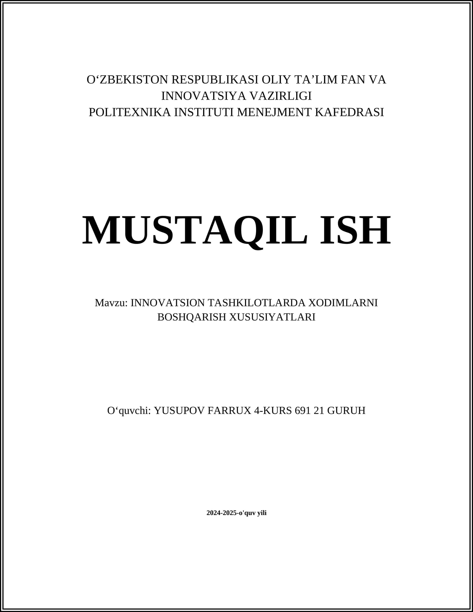 Xodimlarni boshqarish Xususiyatlar