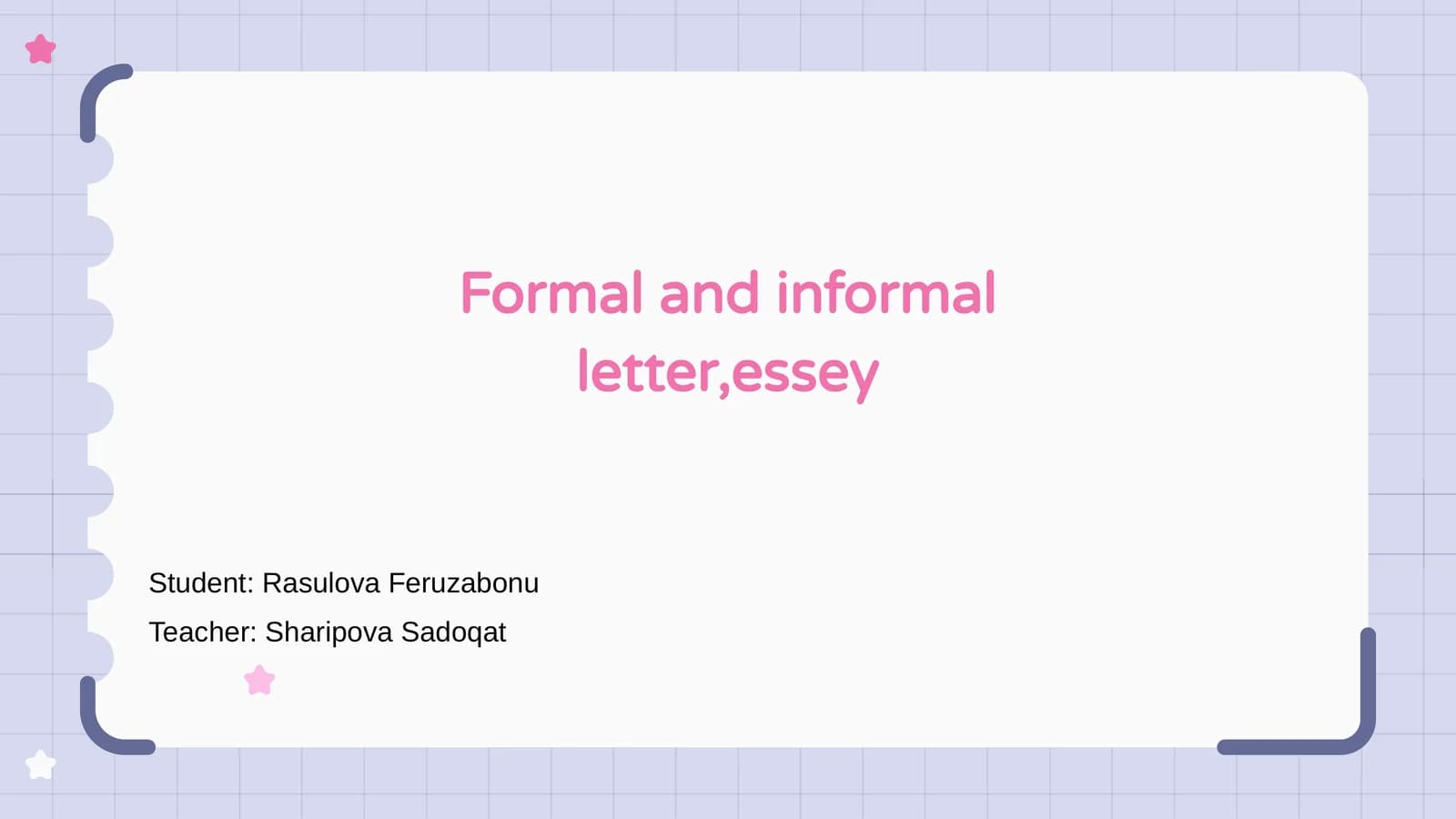 Formal and Informal Letters