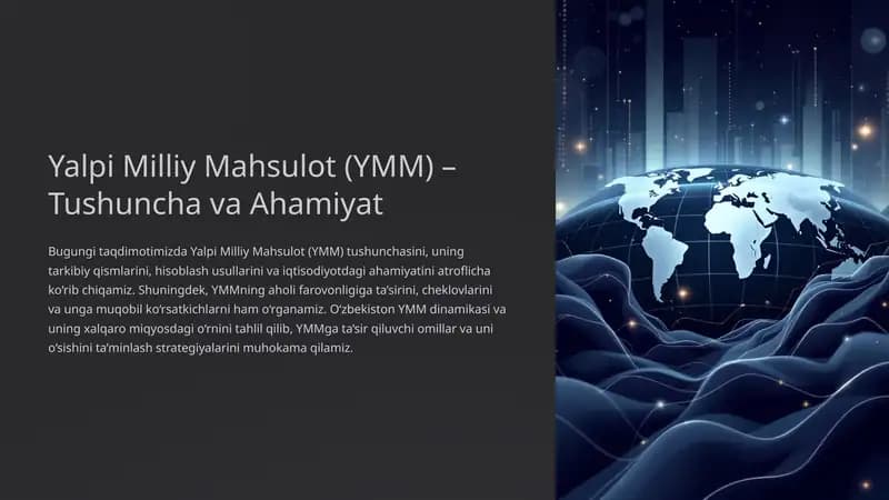 Yalpi Milliy Mahsulot YMM
